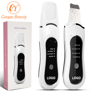 High Quality EMS Vibration Ultrasonic Face Spatula ABS Material Waterproof Nose &amp; Face Pore Cleaning Skin Scrubber