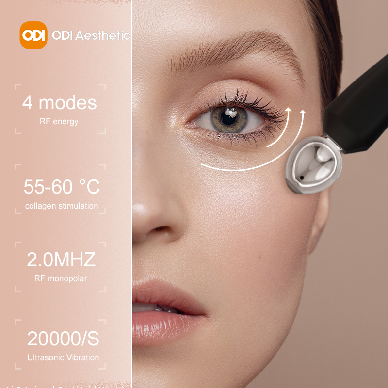 Eye Spa Machine 3 in 1 Monopolar RF+serum Introduction+Massage Eye Bag Remover Rf Skin Tightening Device