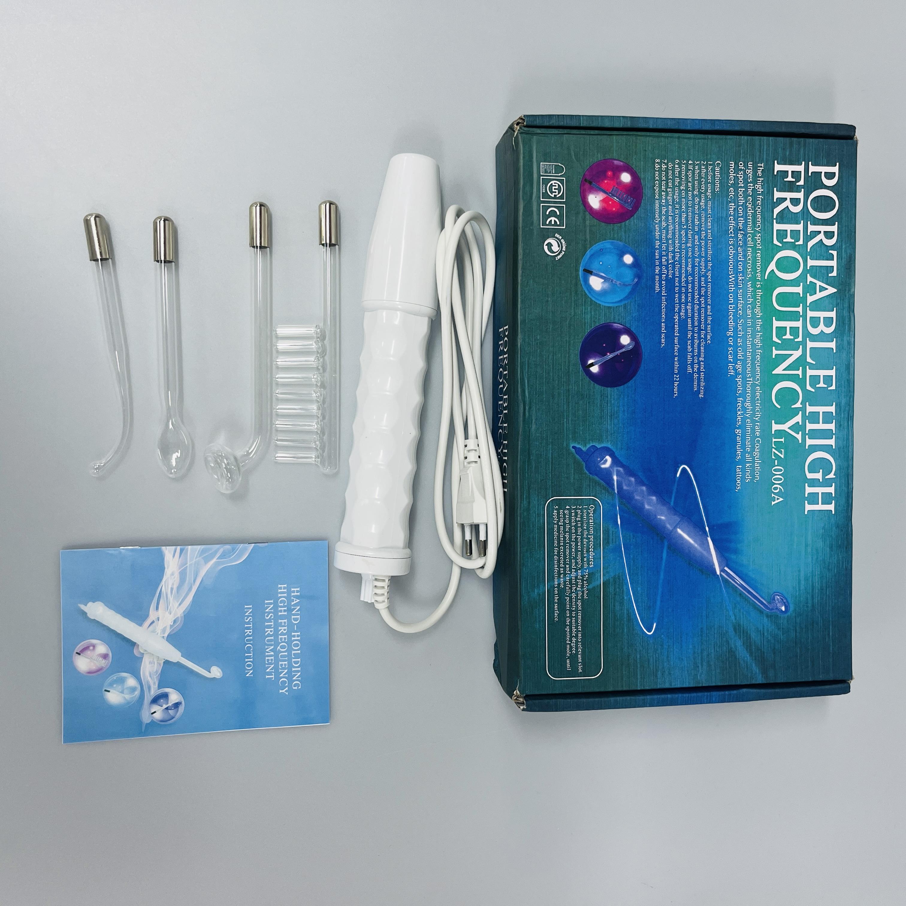 Kks Portable 4 in 1 High Frequency Electrotherapy Handheld Facial Wand Multi-Function Beauty Device for Face &amp; Head with US Plug