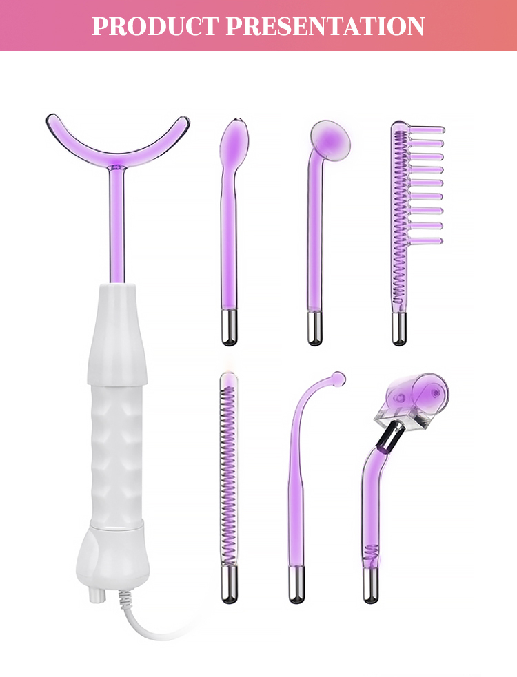Customized logo High Frequency Wand logo Violet Ray Wand High Frequency Portable Face Probe