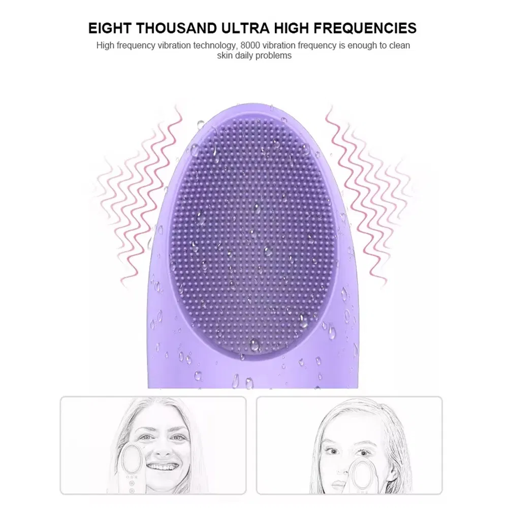 Electric 4 in 1 Facial Cleansing Body Massager Tools Skin Care Cleanser Face Washing Brush