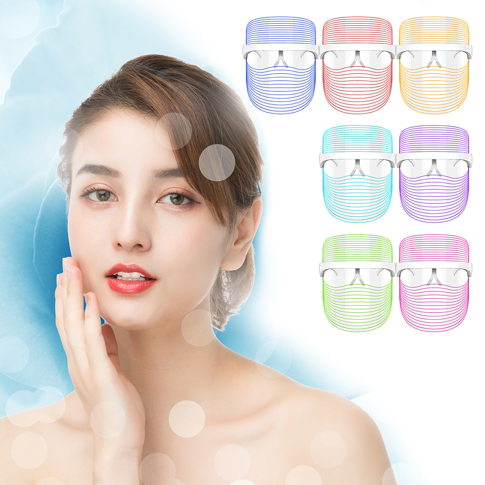Skin Beauty LED Light Facial Mask 7 Color Photon Beauty Device for Body Anti-Aging Rejuvenation and Whitening Therapy