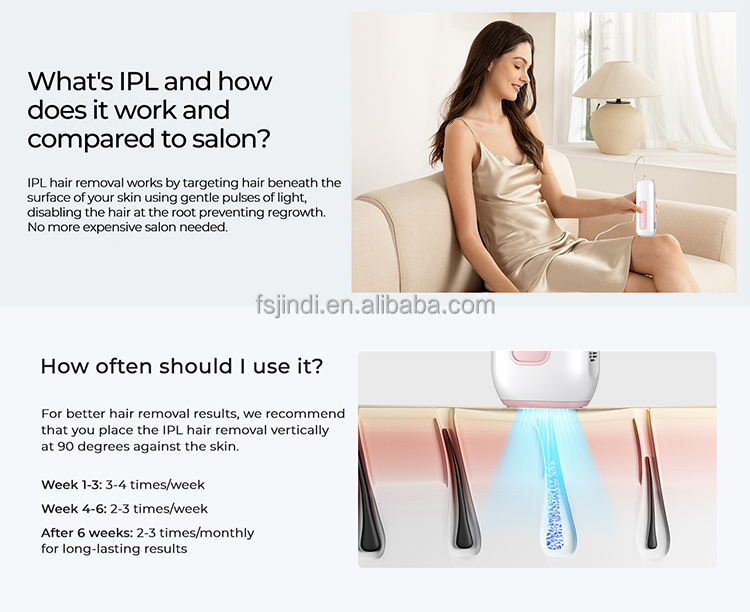 Straight Body Painless Sapphire Ice Cool IPL Laser Hair Remover Household Full Body Hair Removal Machine