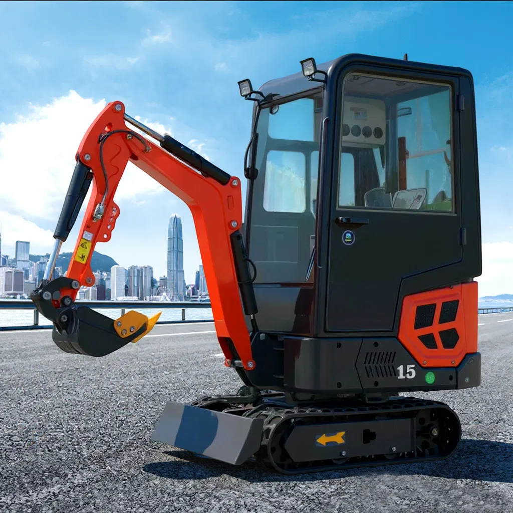 1 Ton Mini Excavator with Hydraulic System and Rubber Tracks Zero Tail Swing
