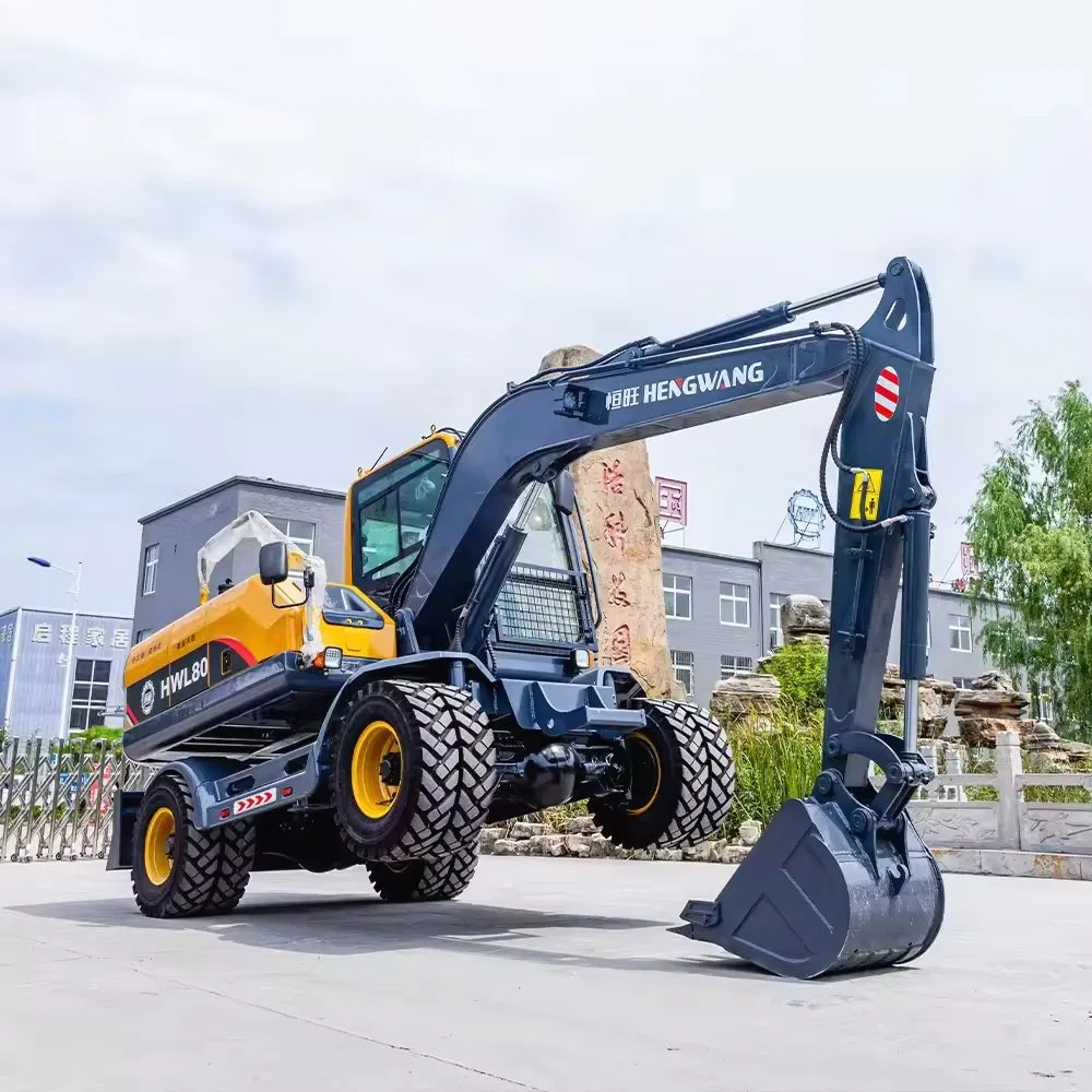 High Quality Construction Machine EPA Mobile Excavator Mini Garden Long Reach Bucket 4X4 Wheel Excavator