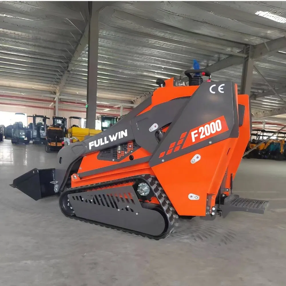 Factory CE EPA Approved Hydraulic Tracked Loader Stand on Mini Skid Steer Loader with 25HP Kubota Engine