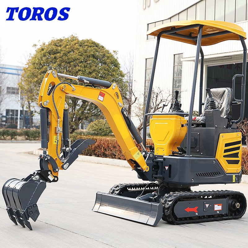 Mini Digger Machine Excavator 1 Ton 1.5 Ton 2 Ton Zero Tail Crawler Excavator with Hydraulic Thumb Bucket