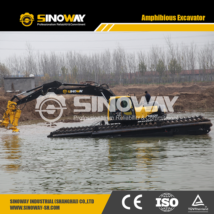 Amphibious Excavation Equipment Long Reach Mini Dredge Excavator Price