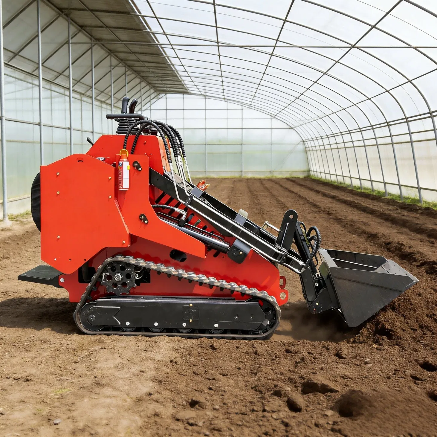 Tracked Skid Steer Loader Multi-Functional Rubber Track Mini Loader Machine for Construction with Attachments