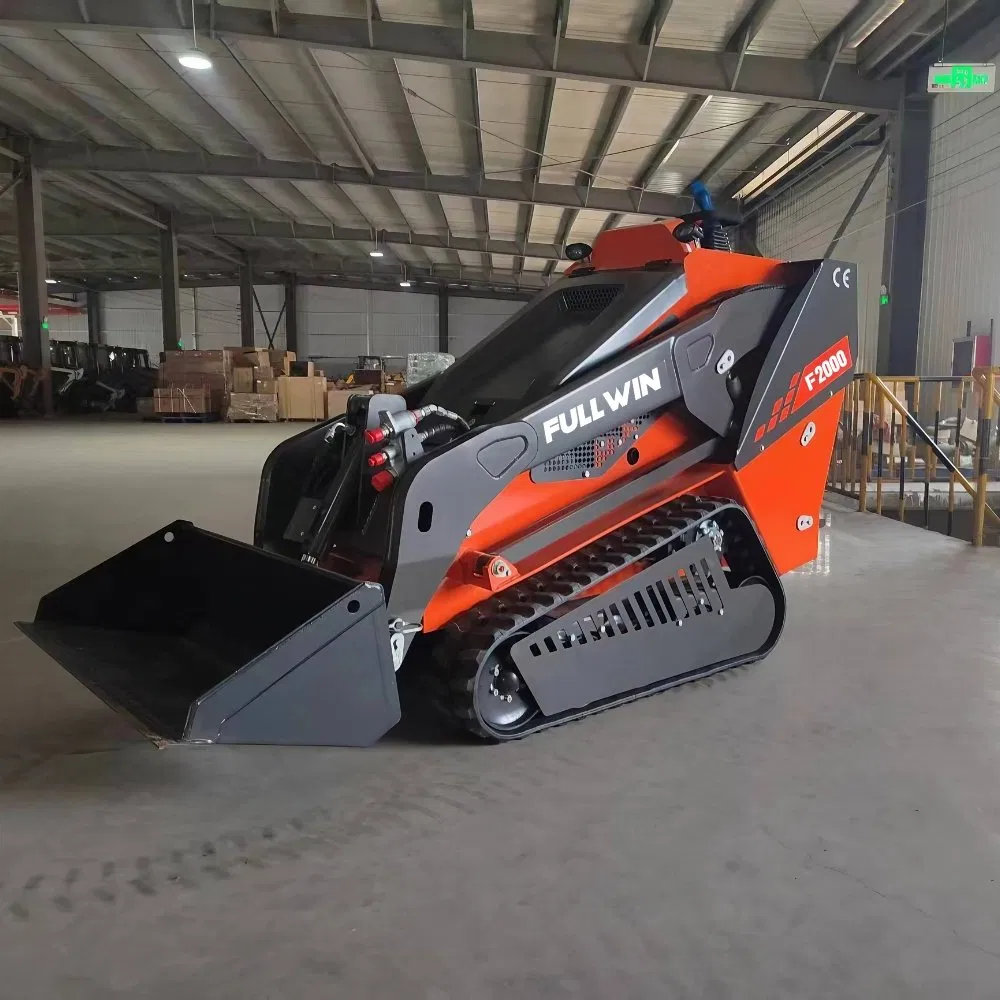 Factory CE EPA Approved Hydraulic Tracked Loader Stand on Mini Skid Steer Loader with 25HP Kubota Engine