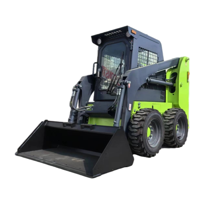 CE Front End Electric Diesel 800kgs 1400kgs Tracked Mini Skid Steer Loader with 4in1 Bucket