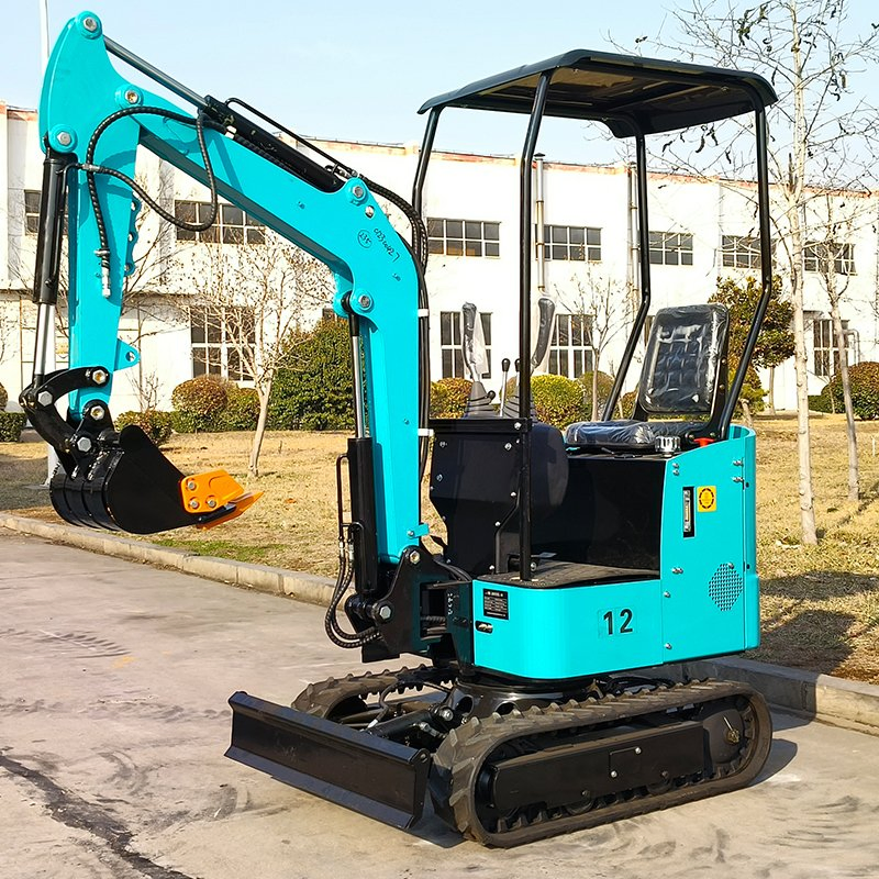 1 Ton Mini Excavator with Rubber Tracks and Multiple Buckets