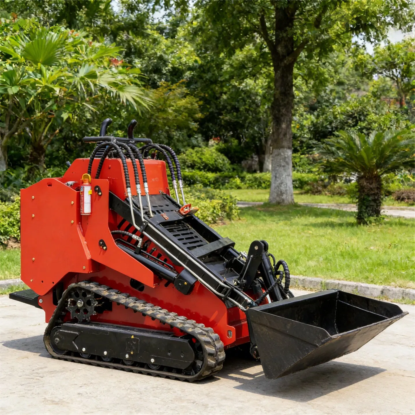 Tracked Skid Steer Loader Multi-Functional Rubber Track Mini Loader Machine for Construction with Attachments