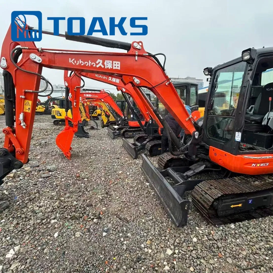 6 Ton Mini Kubota Kx165-5 Used Hydraulic Crawler Excavator Kx165 Kx163 Kx183 Kx135 Kubota Engine Digger with Rubber Track