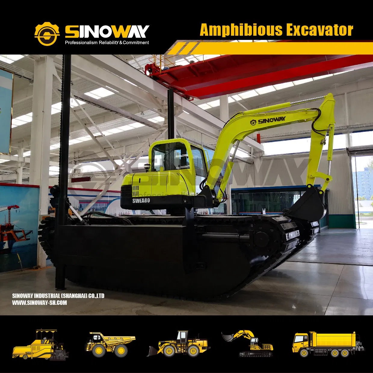 Mini Swamp Excavator Long Reach Amphibious Excavator for Nigeria