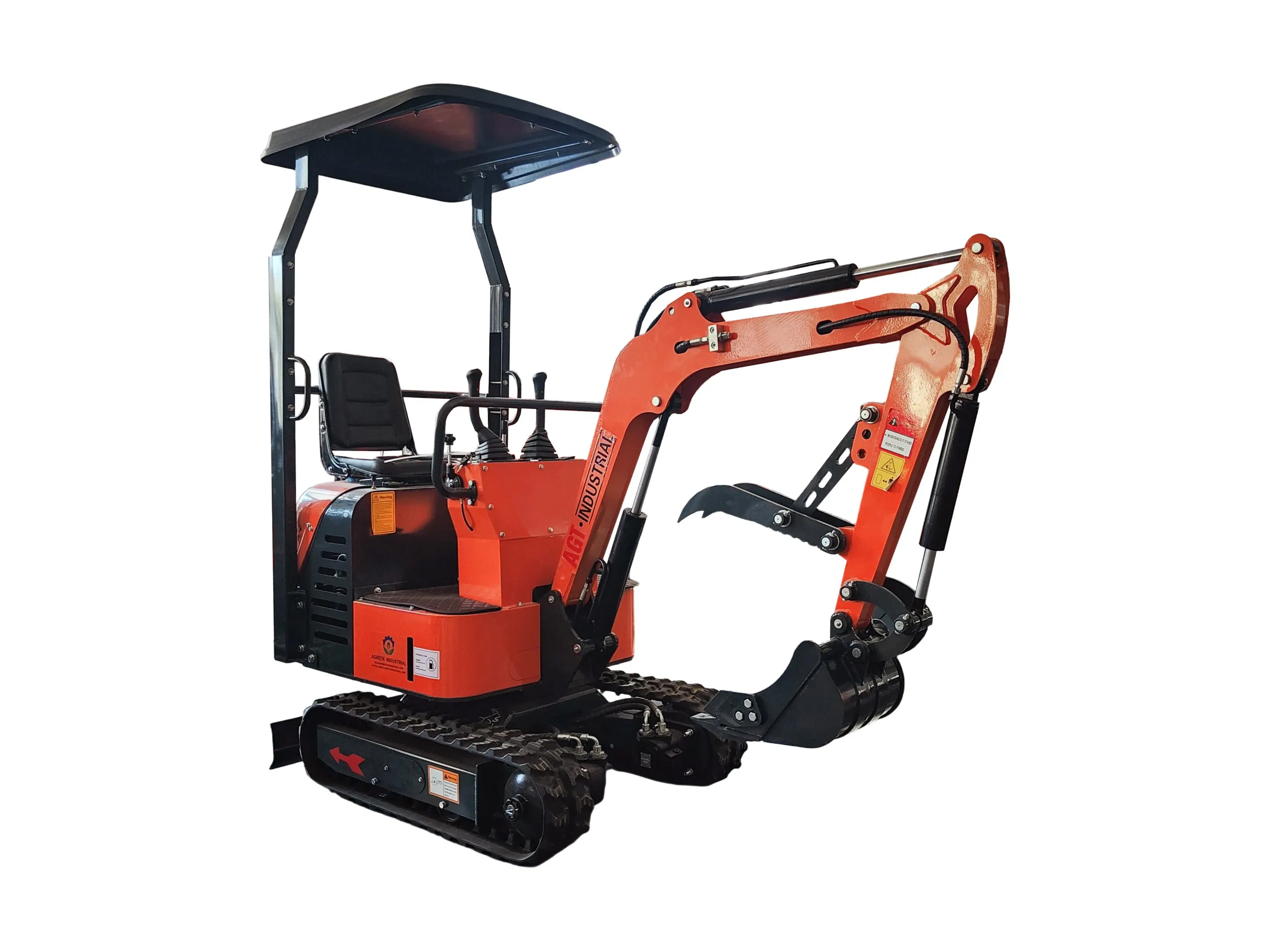 Agt-L12r Full-Hydraulic Compact Wheeled Backhoe Mini Excavator