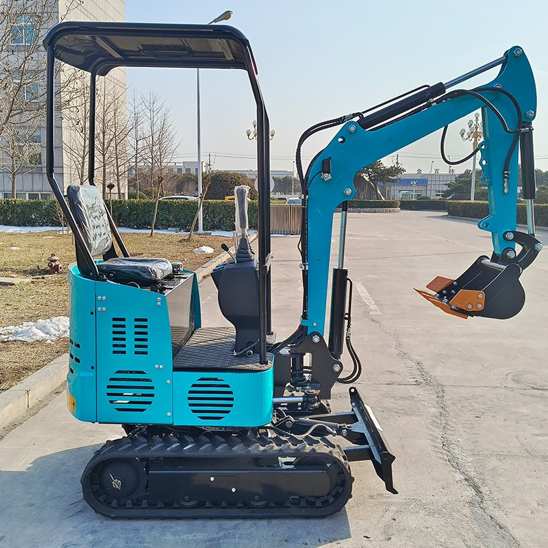 1 Ton Mini Excavator with Rubber Tracks and Multiple Buckets