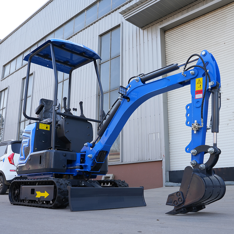 Free Shipping 1.2 Ton Crawler Type Small Excavator Mini Full Hydraulic Excavator Telescopic Arm Mini Excavator with Cabin