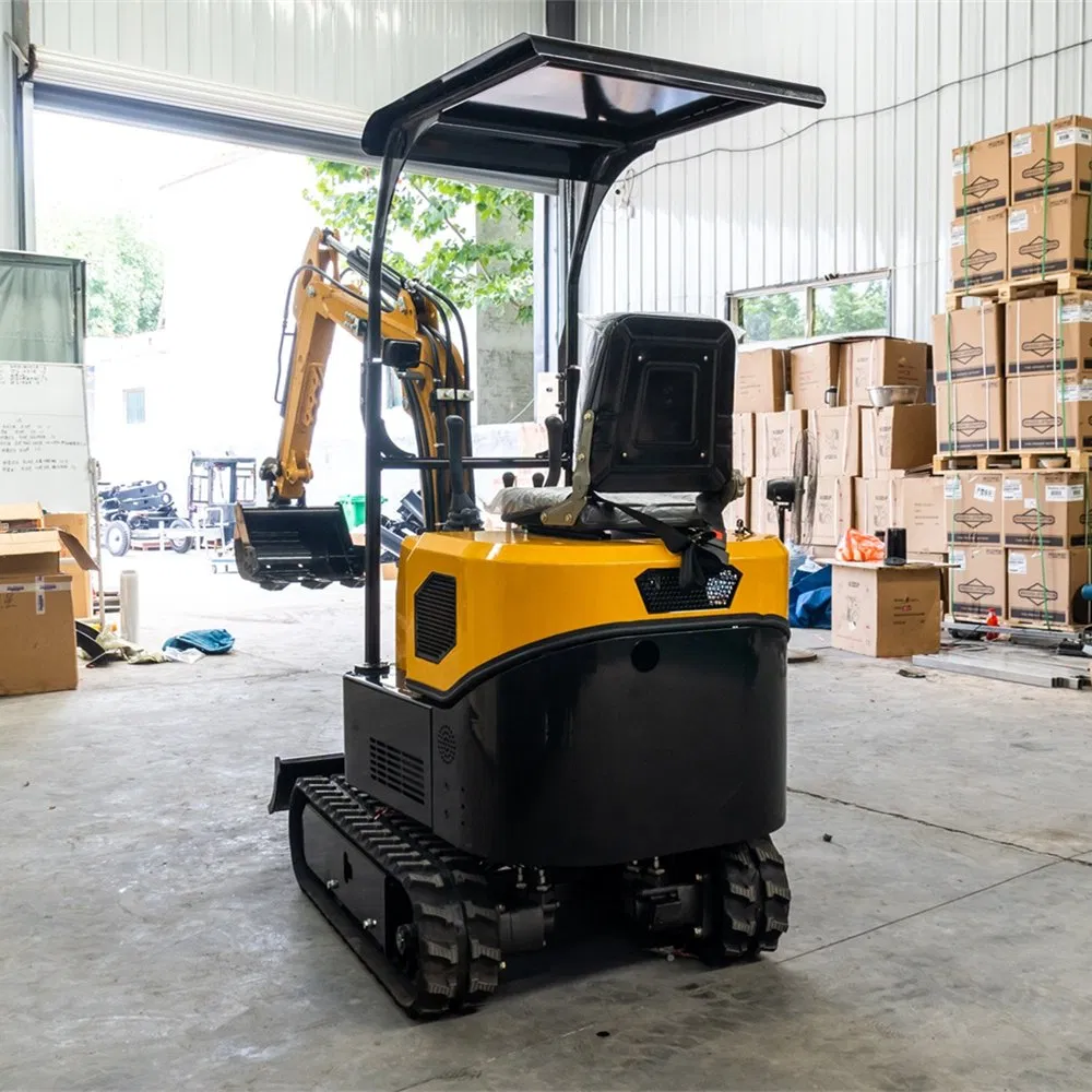 1 Ton Backhoe Bucket Hydraulic Rubber Track Crawler Mini Excavator