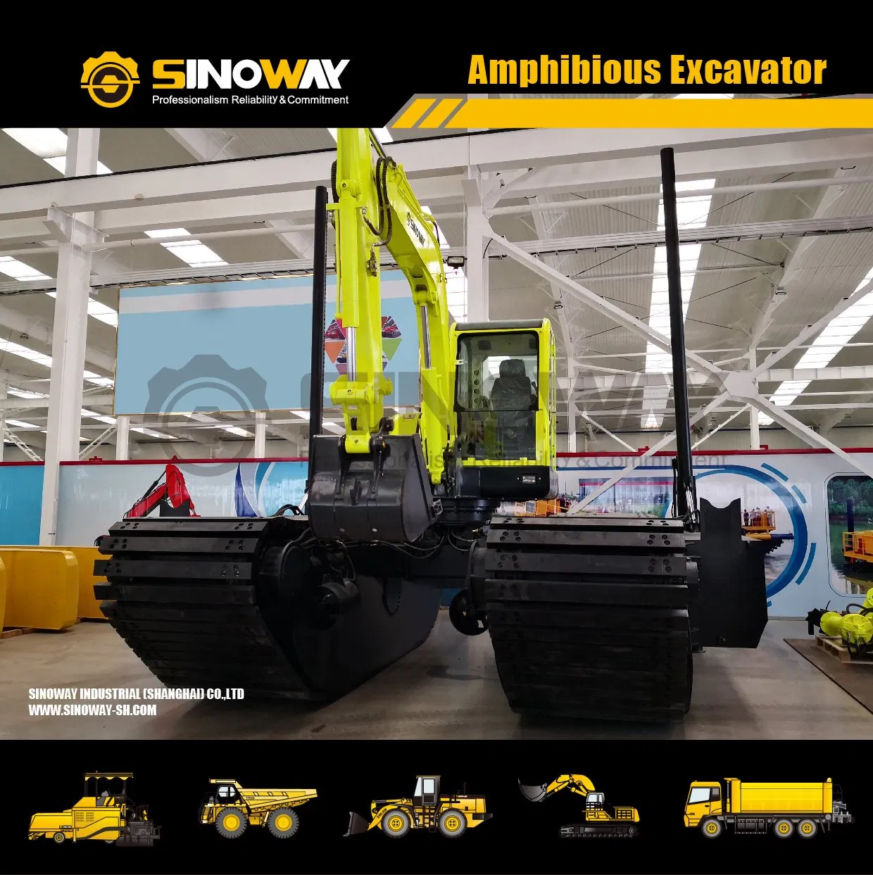 Mini Swamp Excavator Long Reach Amphibious Excavator for Nigeria