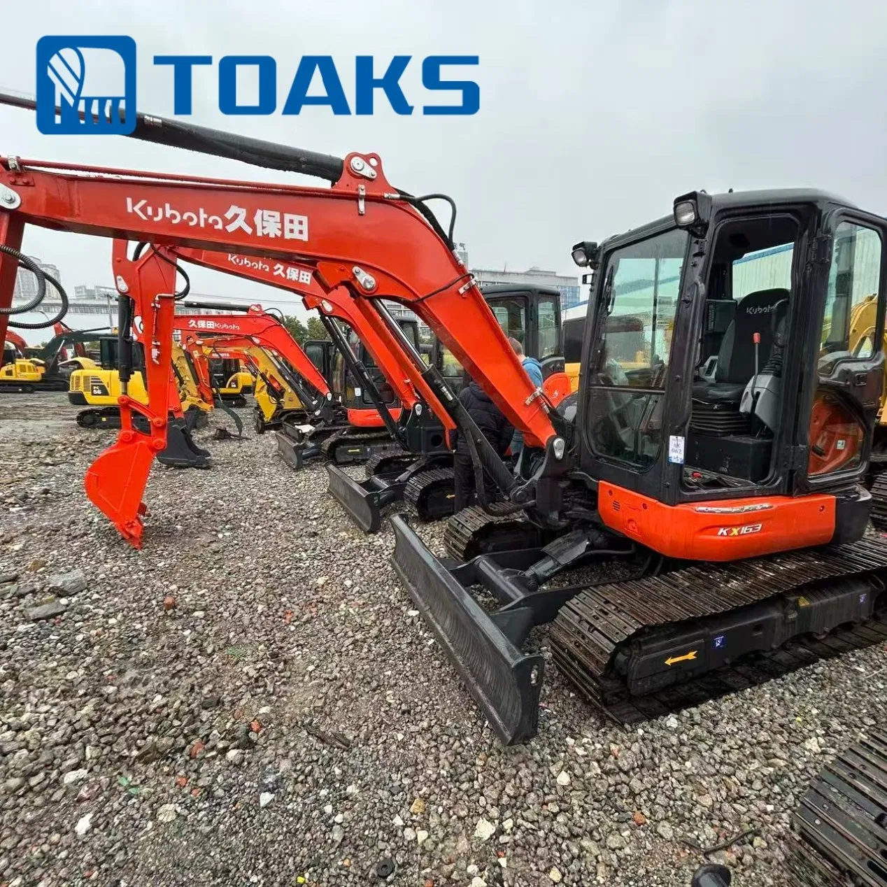 6 Ton Mini Kubota Kx165-5 Used Hydraulic Crawler Excavator Kx165 Kx163 Kx183 Kx135 Kubota Engine Digger with Rubber Track
