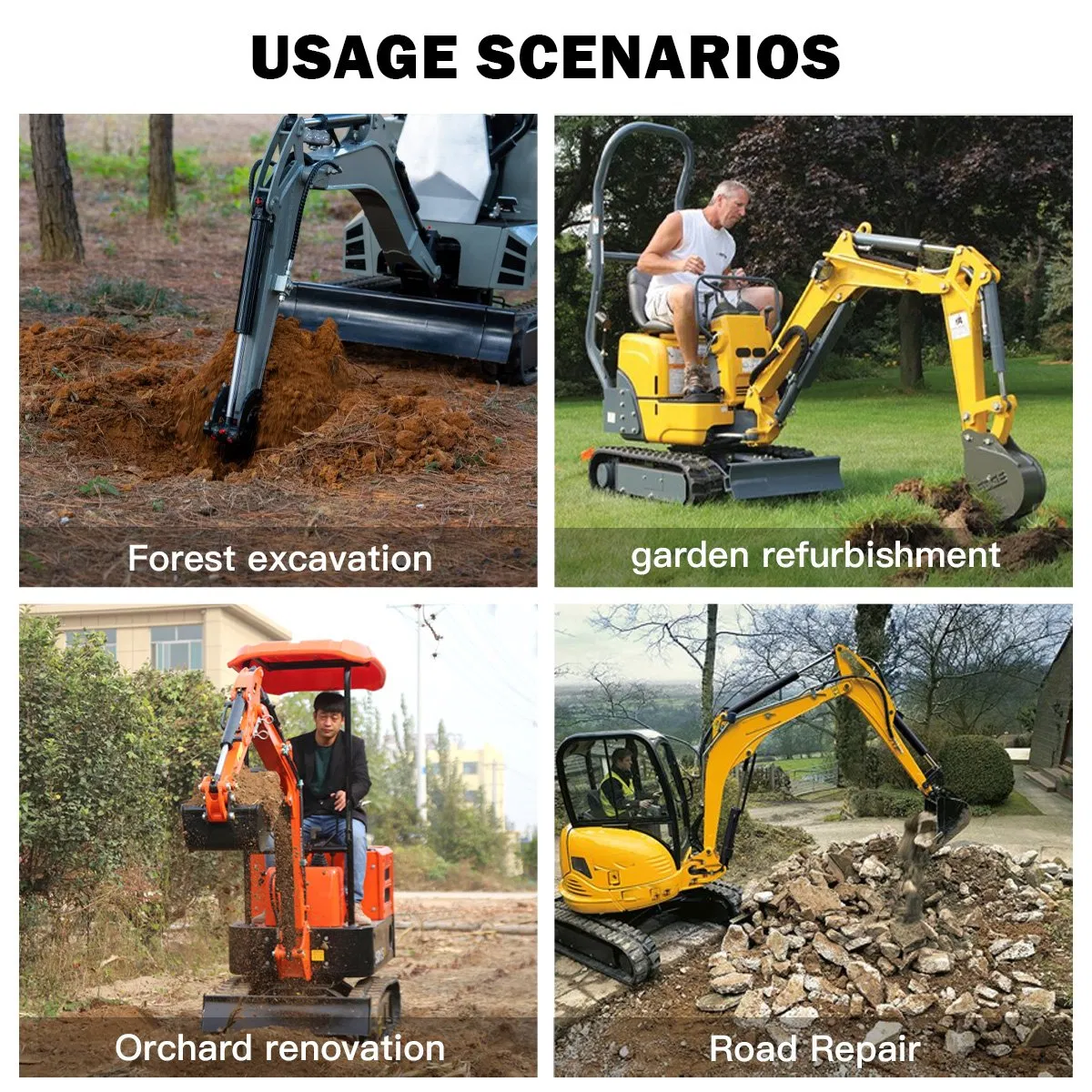 1.2 Ton Mini Excavator with Rubber Tracks Suitable for Various Terrains