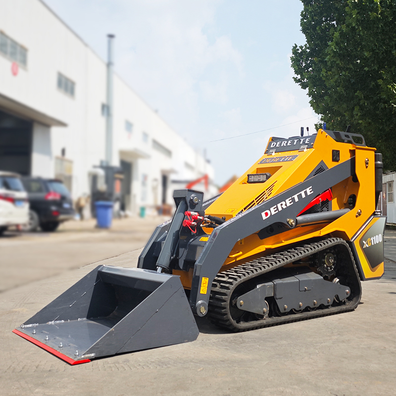 25HP Euro5/CE Diesel Derette Xc1100 Mini Skid Steer Loader Manufacturer Kubota Engine Skidsteer Tracked Crawler Front End Loader