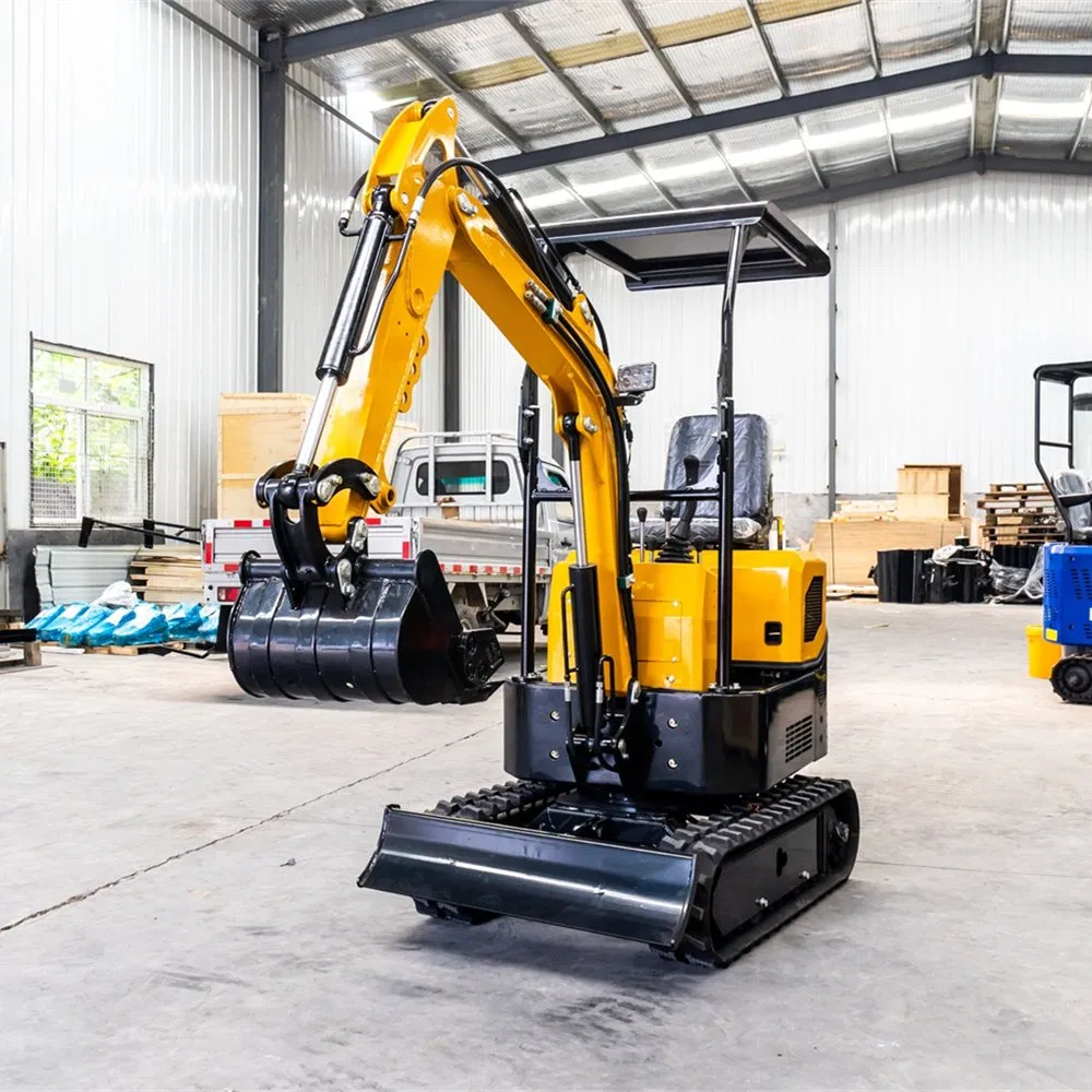 1 Ton Backhoe Bucket Hydraulic Rubber Track Crawler Mini Excavator