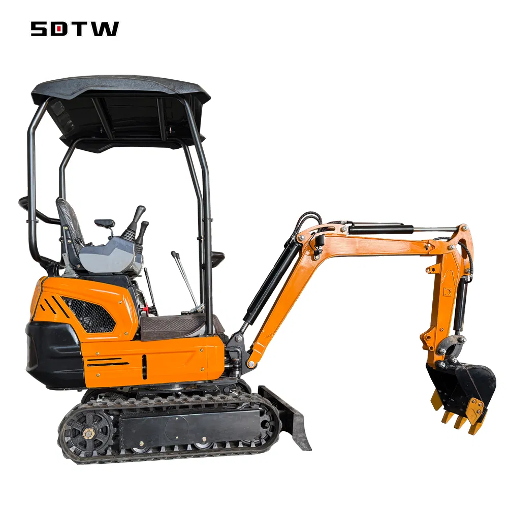 Fast Shipping Brand New Small Excavator 1 Ton 1.2ton 1.5 Ton Energy Efficient Mini Crawler Excavator with Hydraulic Thumb