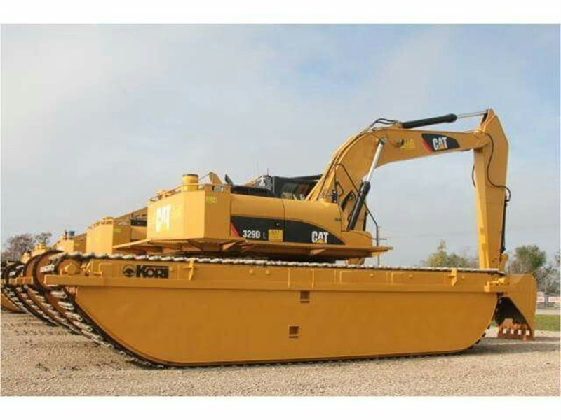 Best Price Long Reach Land and Water Excavator with Floating Tank Pontoon Tracks Mini River