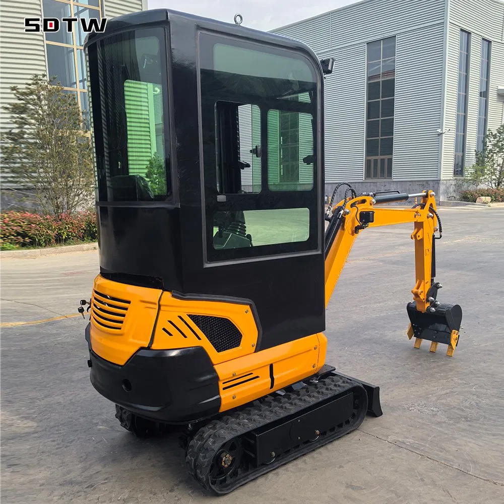 Fast Shipping Brand New Small Excavator 1 Ton 1.2ton 1.5 Ton Energy Efficient Mini Crawler Excavator with Hydraulic Thumb