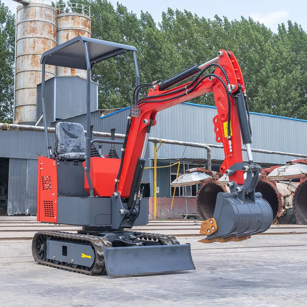 Hy18-20 Mini Excavator Mini Excavator with Retractable Track Boom Swing Canopy