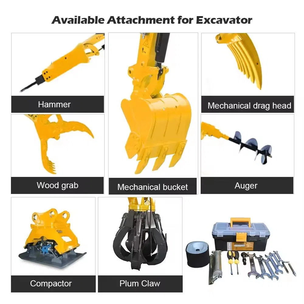 High Quality Long Reach Mini Garden Heavy Equipment Mobile Excavator Hydraulic Wheel Mini Excavator with Wheels
