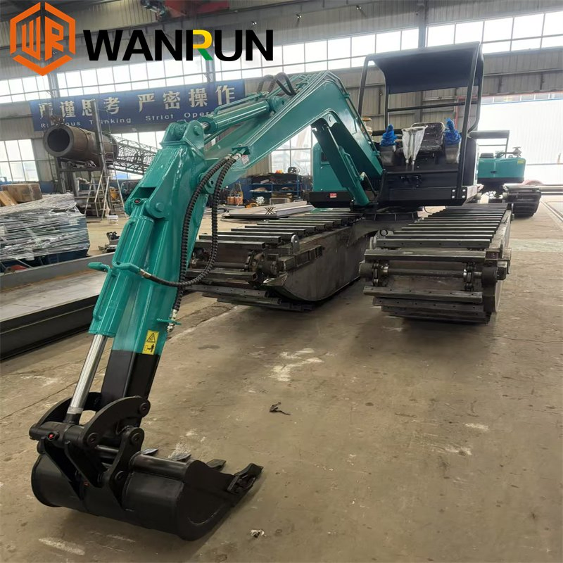 Small Wetland/Swamp Excavator Crawler Amphibious Dredging Machine Water Moving Excavator with Floating Pontoon