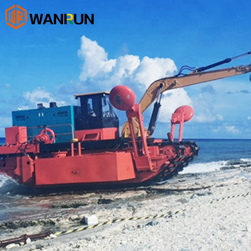 Small Mini Amphibious Excavator Swamp Buggy Crawler Excavator Backhoe Excavator for Swamps/Grass Marshes/Rivers/Beaches