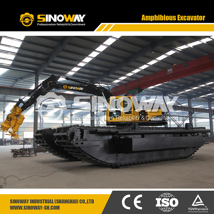 Amphibious Excavation Equipment Long Reach Mini Dredge Excavator Price