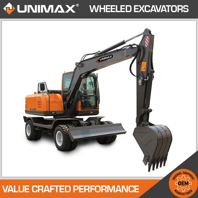 Advanced Hyundai R140W R180W R210W Reliable Wheel Excavator Wheeled Excavators Rubber Tire Excavator Excavator Wheels Mini Excavator on Wheels Tire Excavator