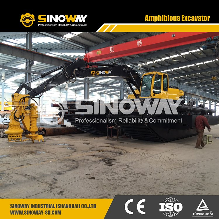 Amphibious Excavation Equipment Long Reach Mini Dredge Excavator Price