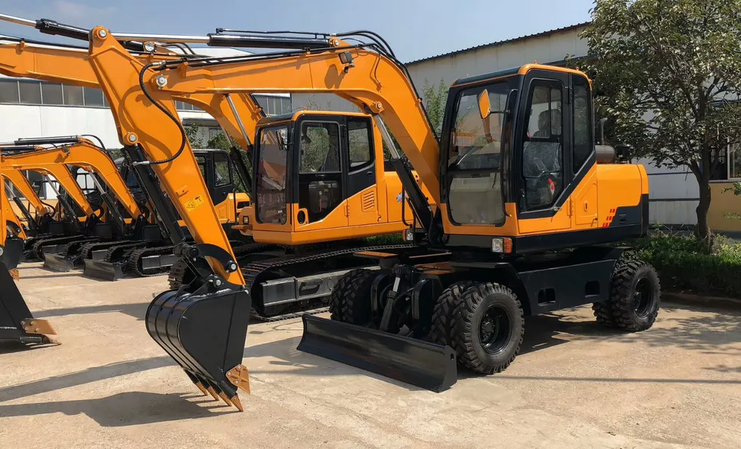 Wheeled Excavator Display 1