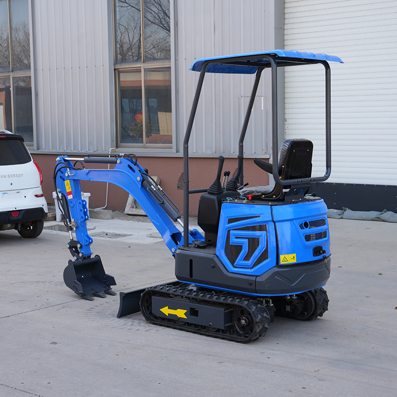 Free Shipping 1.2 Ton Crawler Type Small Excavator Mini Full Hydraulic Excavator Telescopic Arm Mini Excavator with Cabin