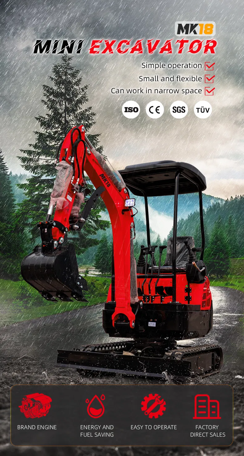Diesel Electric Hydraulic Mini Small Micro Crawler Excavators