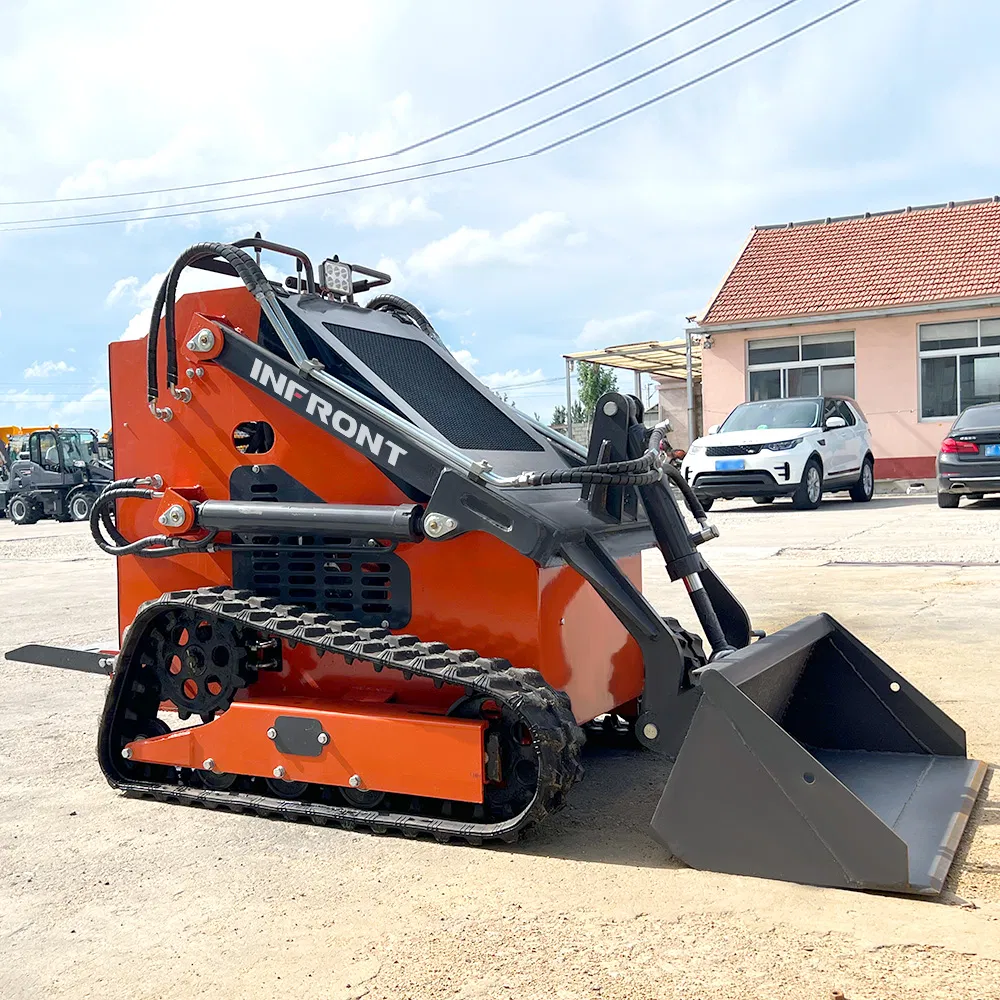 Small Skid Steer Loader V1000 Sk650 300kg 23HP Customized Dingo Tracked Front End Mini Skid Steer Loader