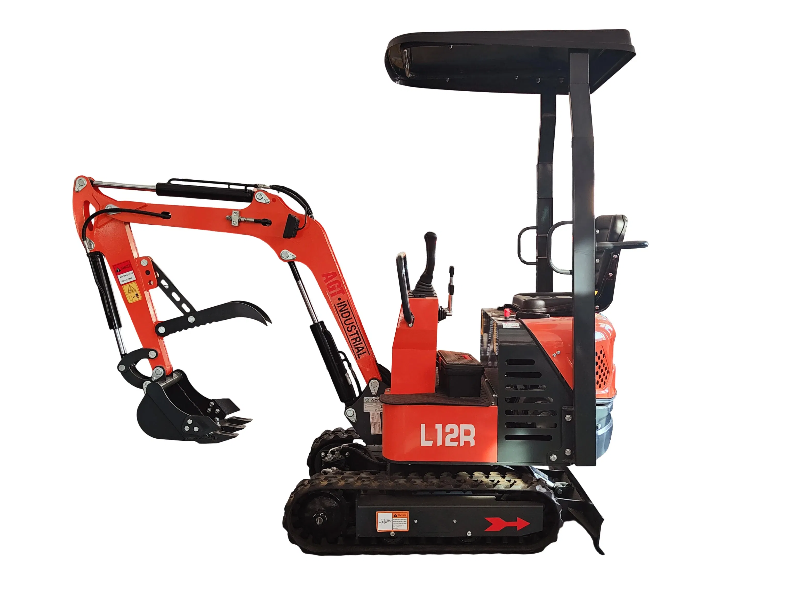 Agt-L12r Full-Hydraulic Compact Wheeled Backhoe Mini Excavator