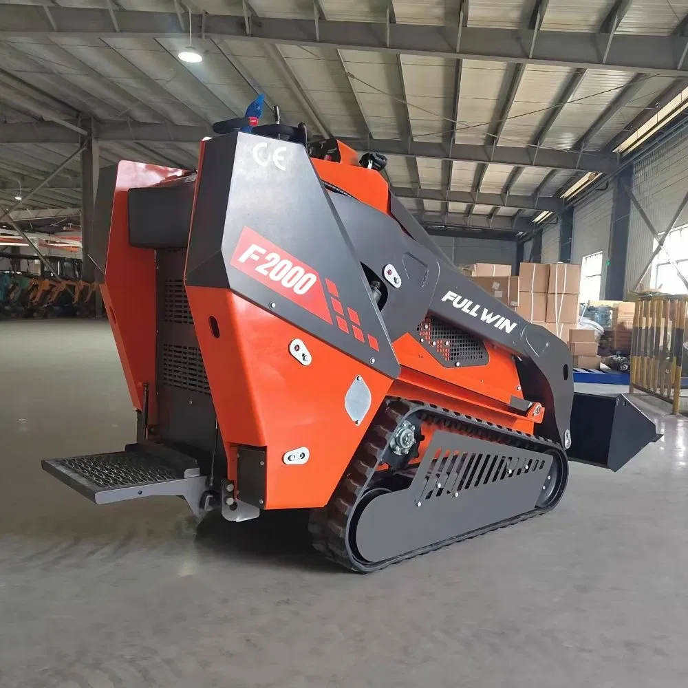 Factory CE EPA Approved Hydraulic Tracked Loader Stand on Mini Skid Steer Loader with 25HP Kubota Engine