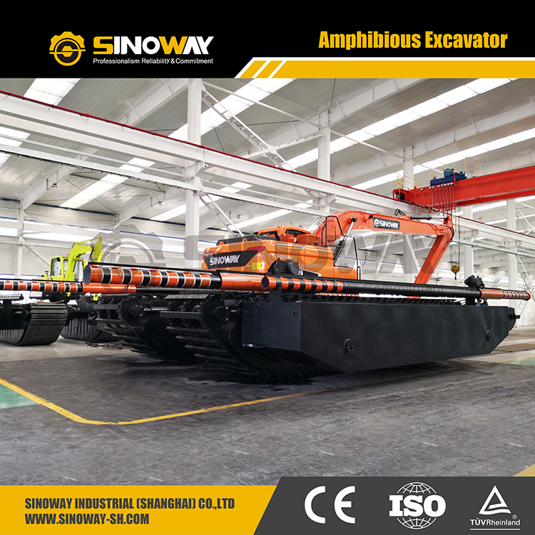 Amphibious Mini Excavator Small Water Excavator with Long Reach Arm for Sale