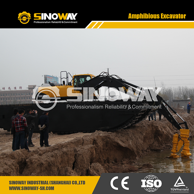 Amphibious Excavation Equipment Long Reach Mini Dredge Excavator Price