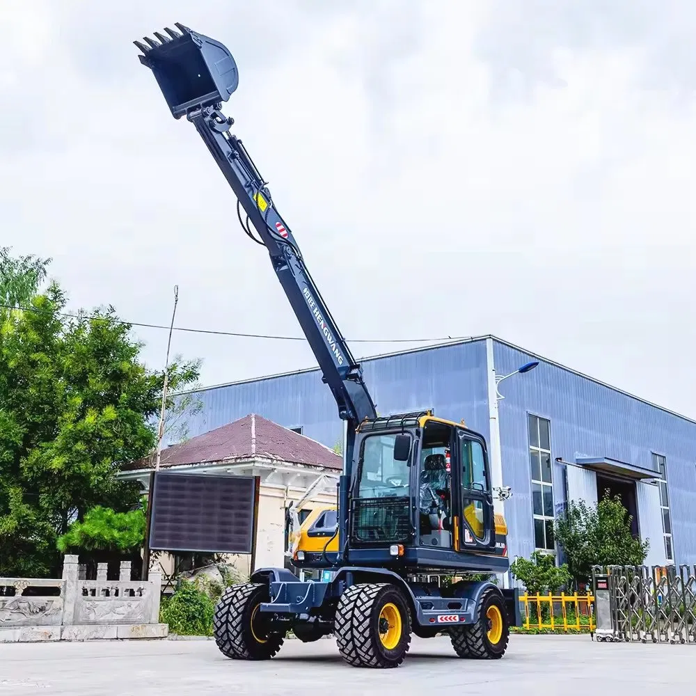 High Quality Construction Machine EPA Mobile Excavator Mini Garden Long Reach Bucket 4X4 Wheel Excavator