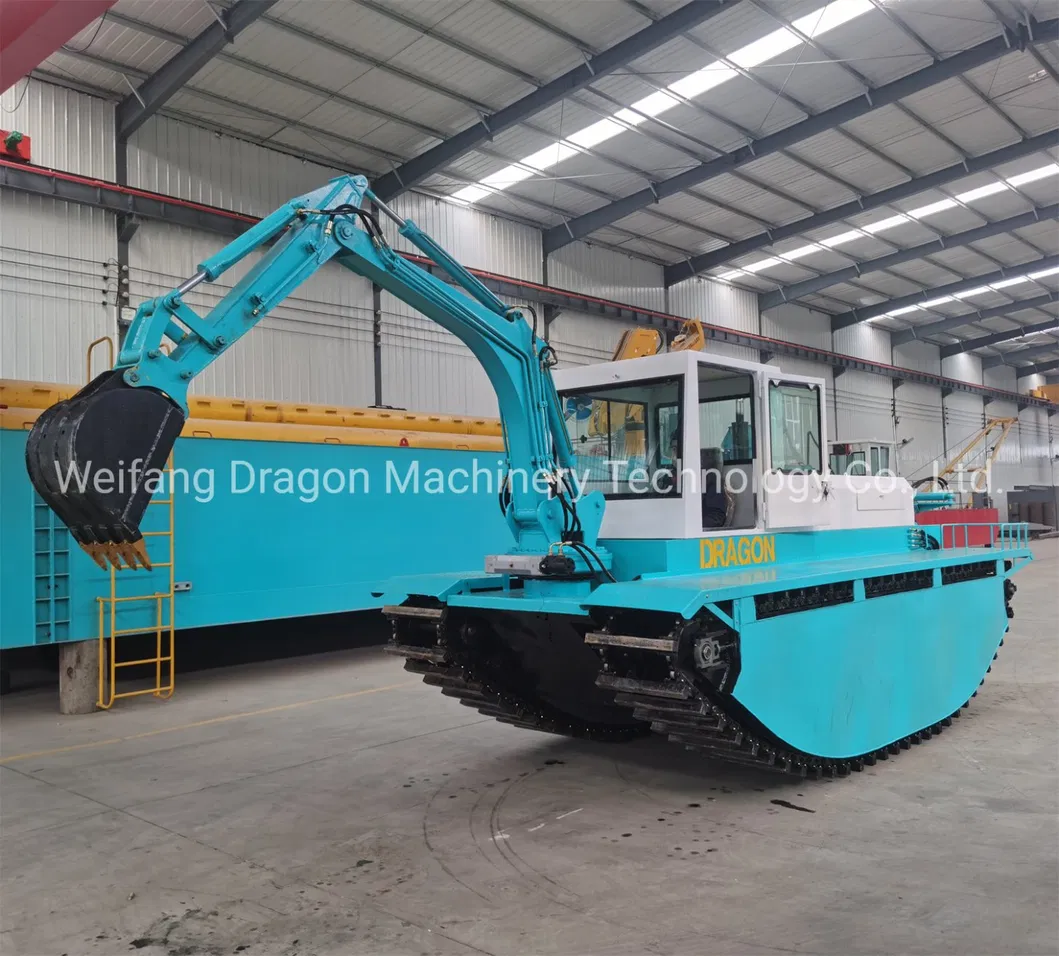 Amphibious Excavator Operation