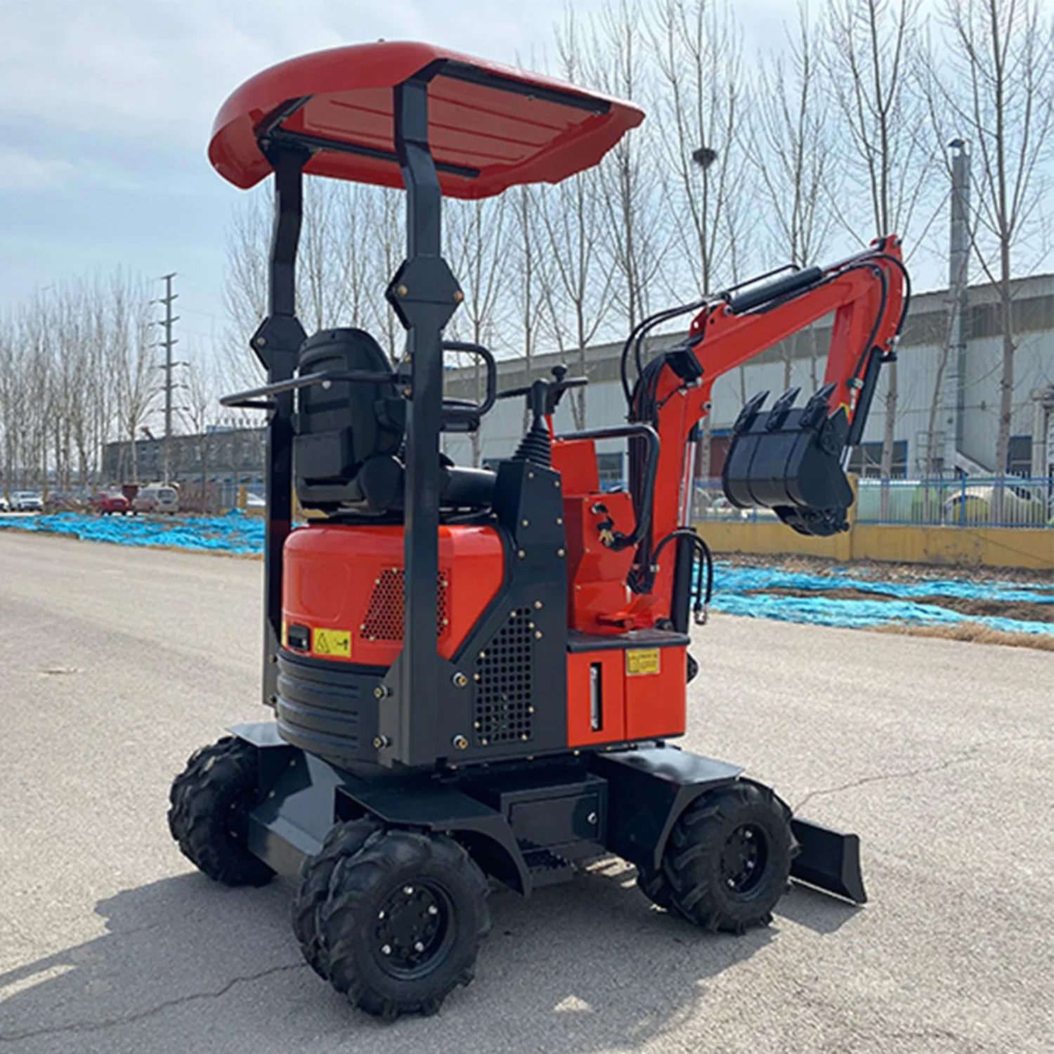 China Best Micro Wheeled Excavator with Wheels 1.2t 1.2ton Small Mini Wheel Excavator
