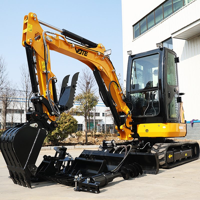 China New 3.5ton 4 Ton Mini Excavator Digger Tractor for Sale Earth Auger Attachment Mini Excavator